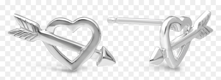 Earrings, HD Png Download - silver arrow png