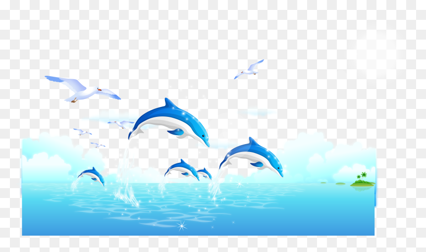 海豚, HD Png Download - dolphin vector png