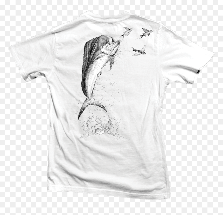 Jumping Mahi - T-shirt - Short Sleeve - Hooked Carpe - Amyl And The Sniffers Tshirt, HD Png Download - dolphin jumping png