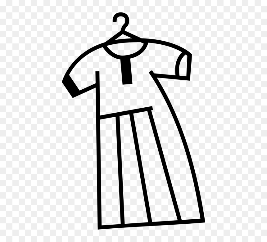 Vector Illustration Of Fashion Apparel Garment Clothing, HD Png Download - dress vector png