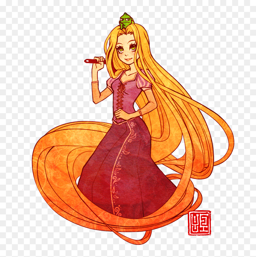 Transparent Rapunzel Clipart - Rapunzel Fanart Png, Png Download - tangled pascal png