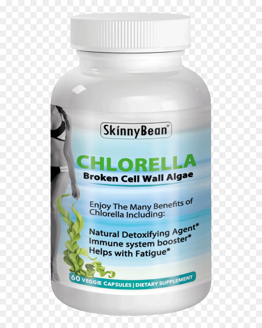 Skinny Bean Chlorella Pure Broken Cell Wall Algae Capsules - Nutraceutical, HD Png Download - cell wall png