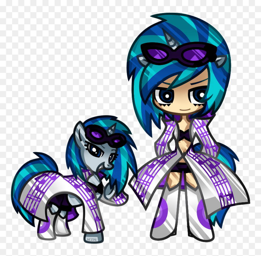 Vertebrate Purple Horse Like Mammal Fictional Character - Dj Pon 3, HD Png Download - vinyl scratch png