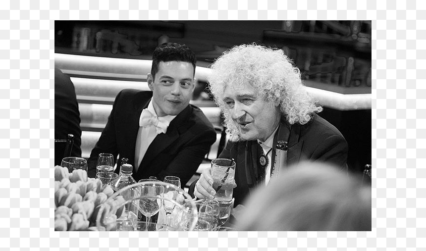 Rami Malek And Queen’s Guitarist Brian May - Photograph, HD Png Download - rami malek png