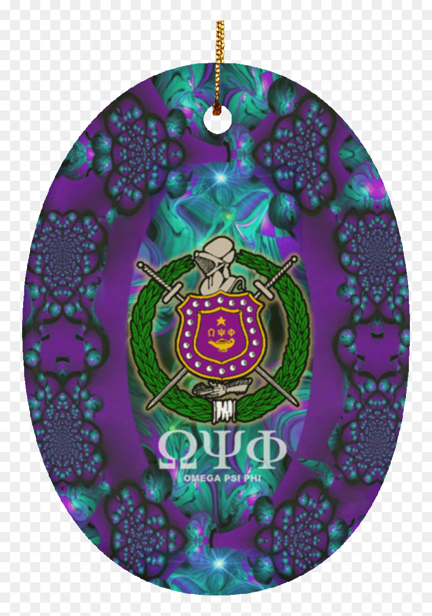 Omega Psi Phi Shield Png - Purple And Green Art, Transparent Png - phi png