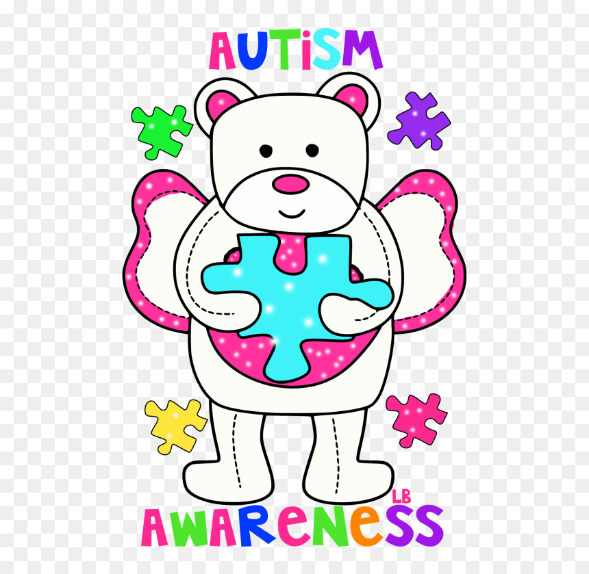 Clip Art Autism Awareness Bear Clipart - Cute Autism Awareness Day, HD Png Download - autism heart png