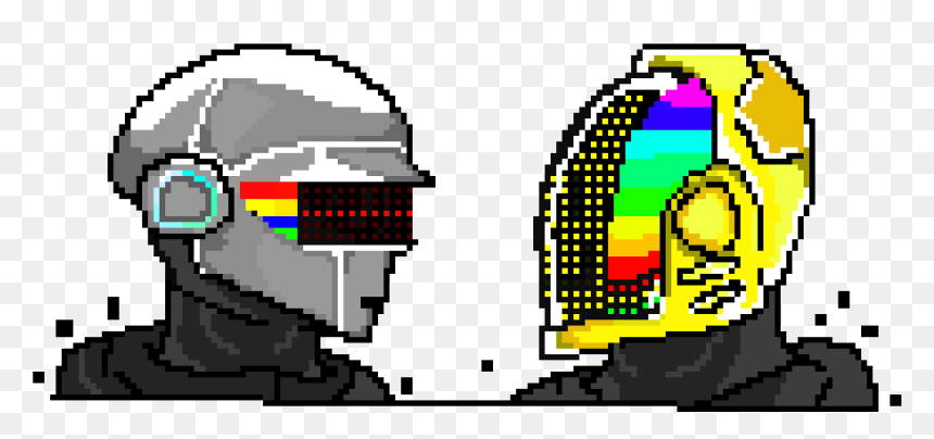 Daft Punk Pixel Art, HD Png Download - daft punk logo png