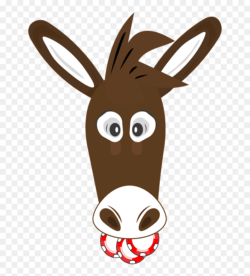 Donkey Playing Poker, HD Png Download - donkey head png