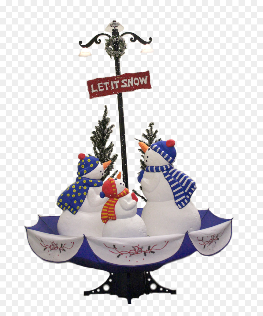 The Snowman Snowing Christmas Tree - Christmas Tree, HD Png Download - snowman silhouette png