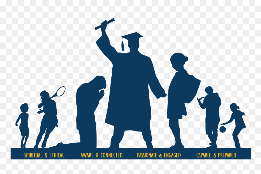 Portrait Of A Grad Image - Man Kneeling In Prayer, HD Png Download - graduate silhouette png