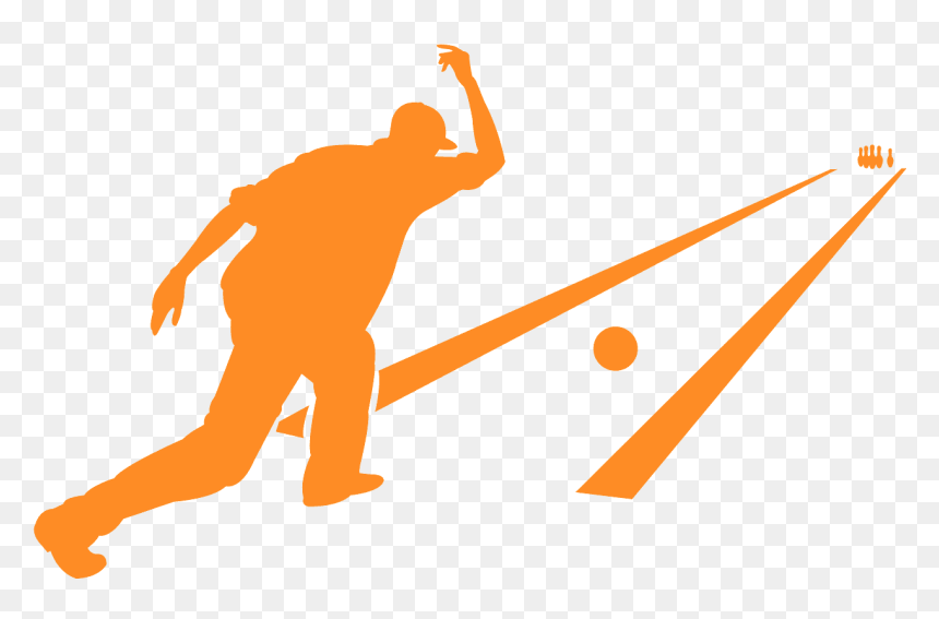 Bowling Silhouette, HD Png Download - sports silhouette png