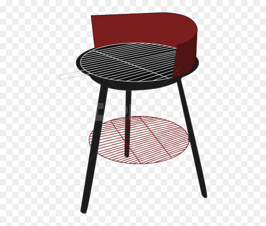 Furniture,table,outdoor Table,bar Stool,chair,outdoor - Barbecue Grill, HD Png Download - grill silhouette png