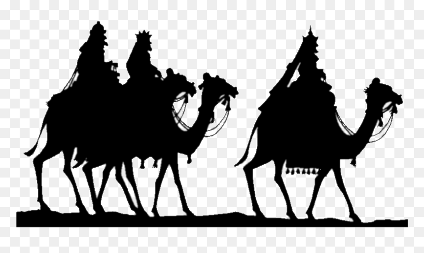 Epiphany Three Kings Silhouette - Three Kings Black And White, HD Png Download - tiara silhouette png