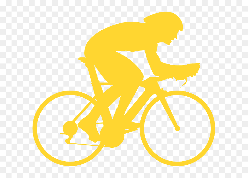 Road Bicycle, HD Png Download - biker silhouette png