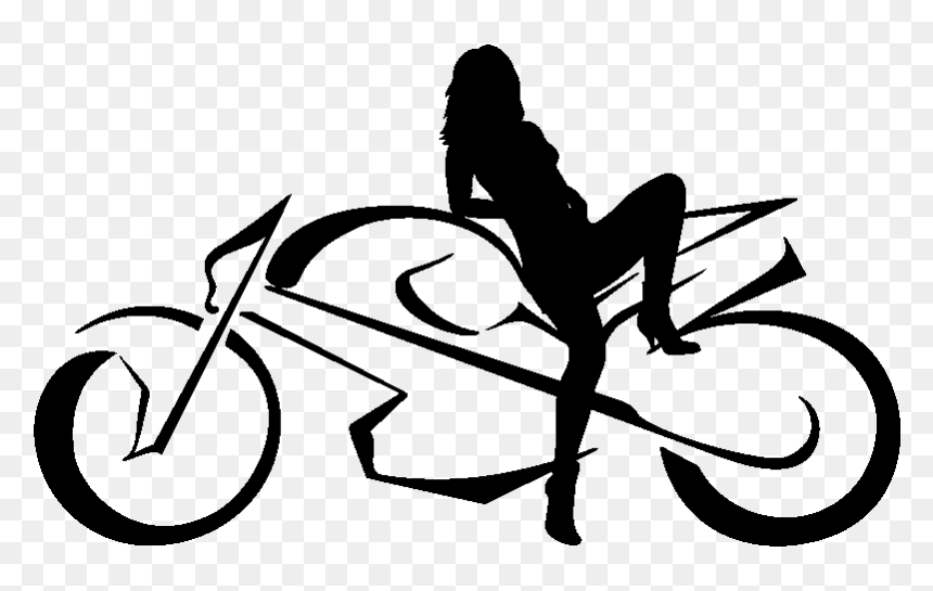 Motos Blanco Y Negro, HD Png Download - biker silhouette png