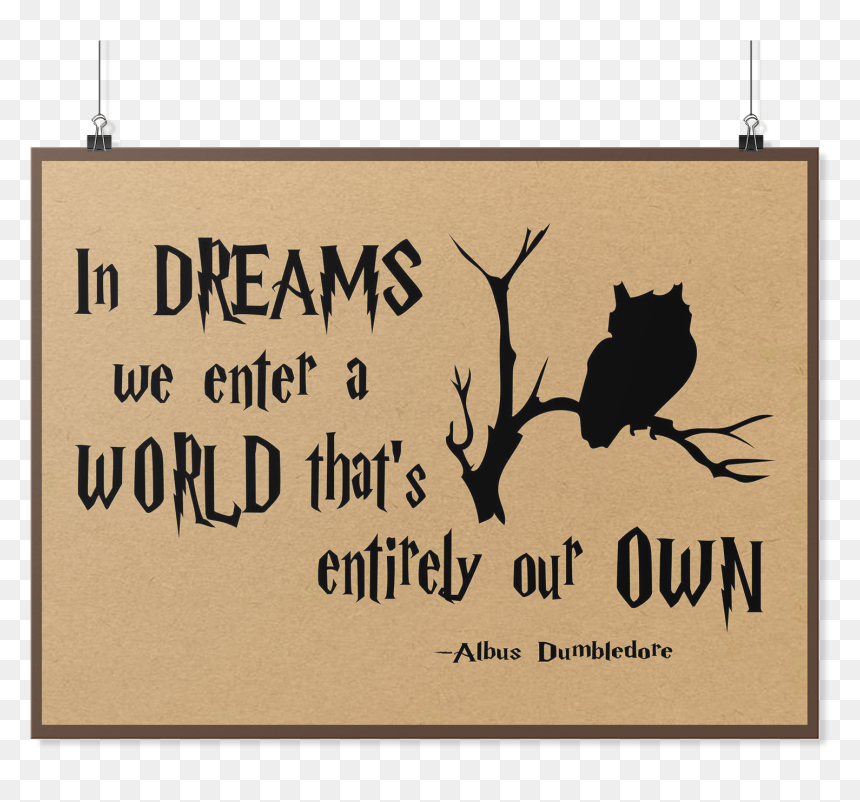 Harry Potter In Dream We Enter A World Poster - Banner, HD Png Download - harry potter silhouette png