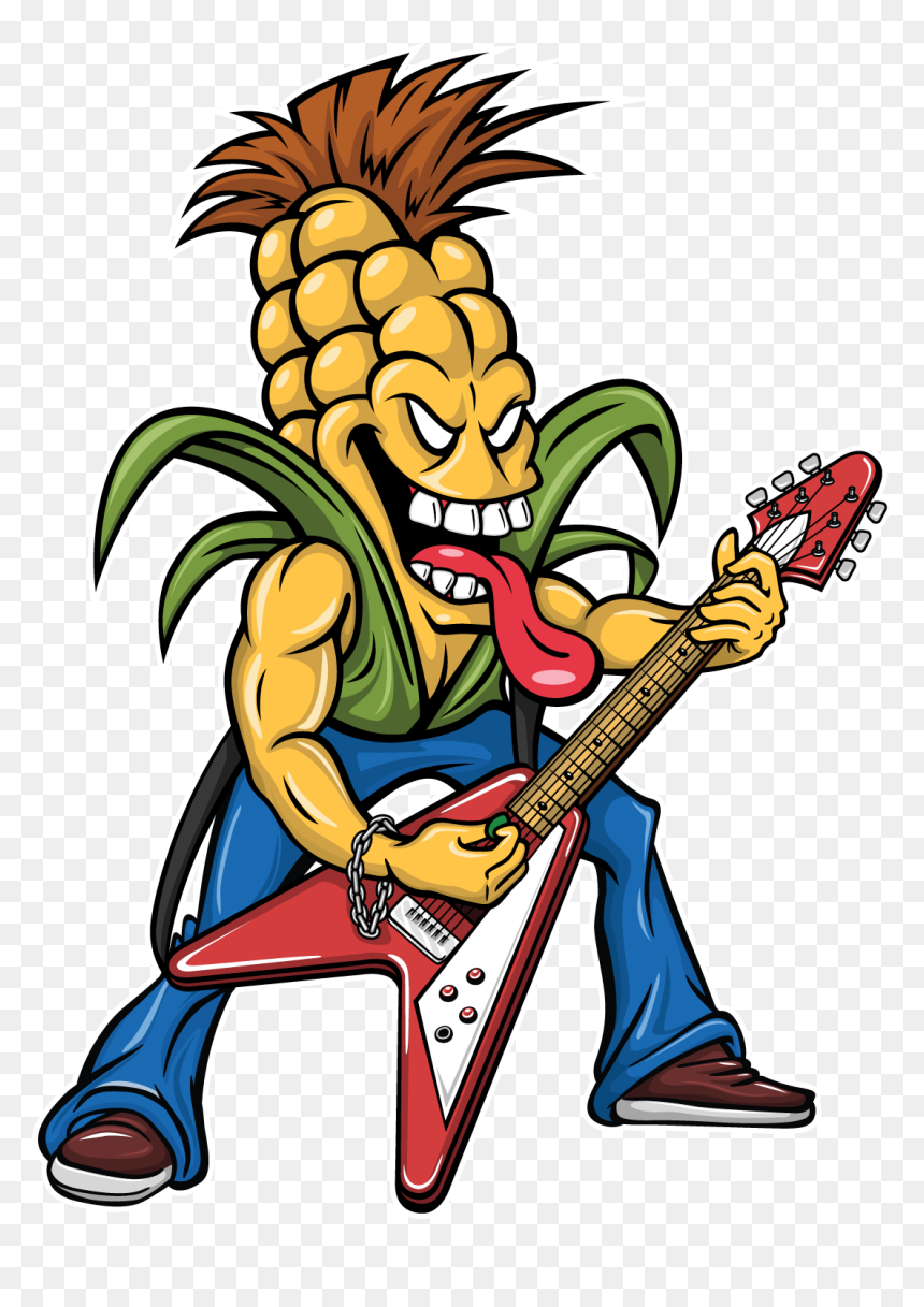 Transparent Corn Clipart - Corn Drawing, HD Png Download - the rock head png