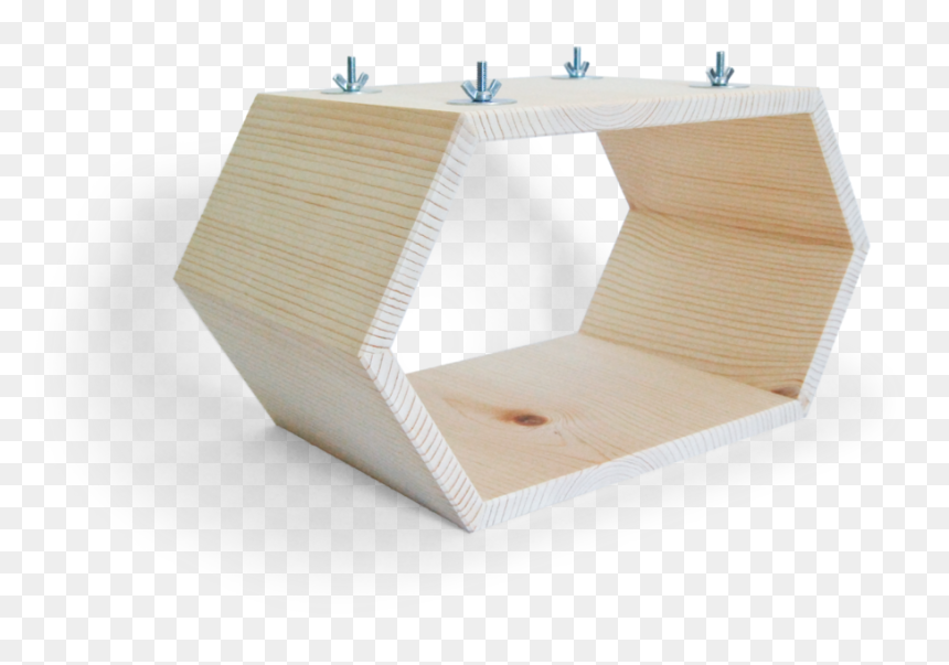 Hanging Hexagonal Tunnel - Plywood, HD Png Download - hanging wood sign png