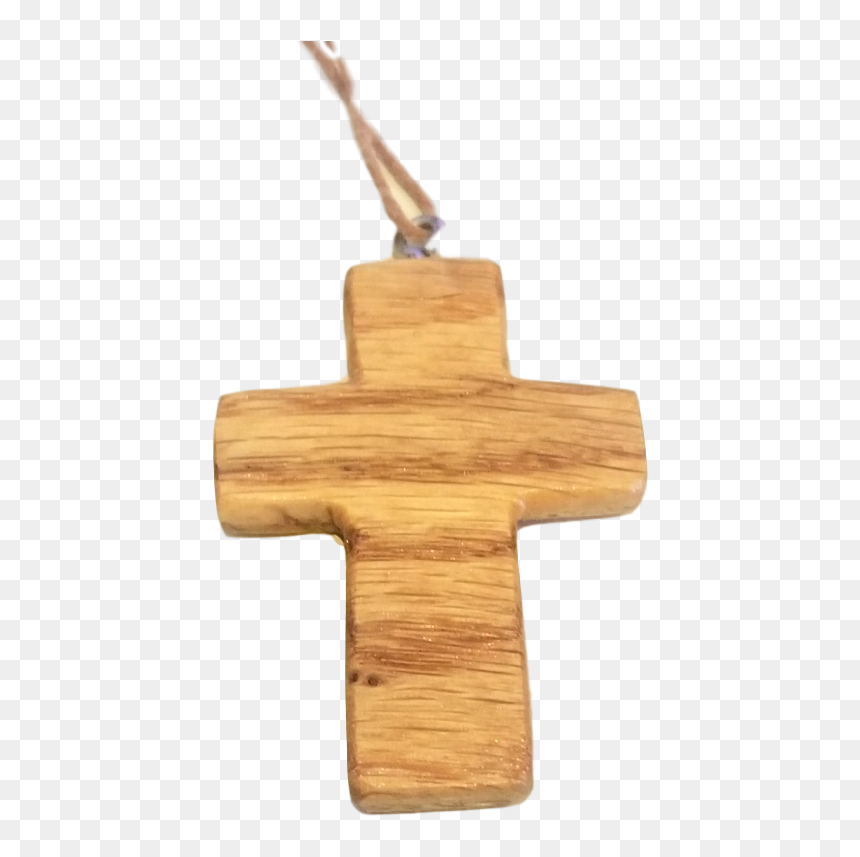 Religious Handcarved Hanging Wooden Cross - Locket, HD Png Download - hanging wood sign png