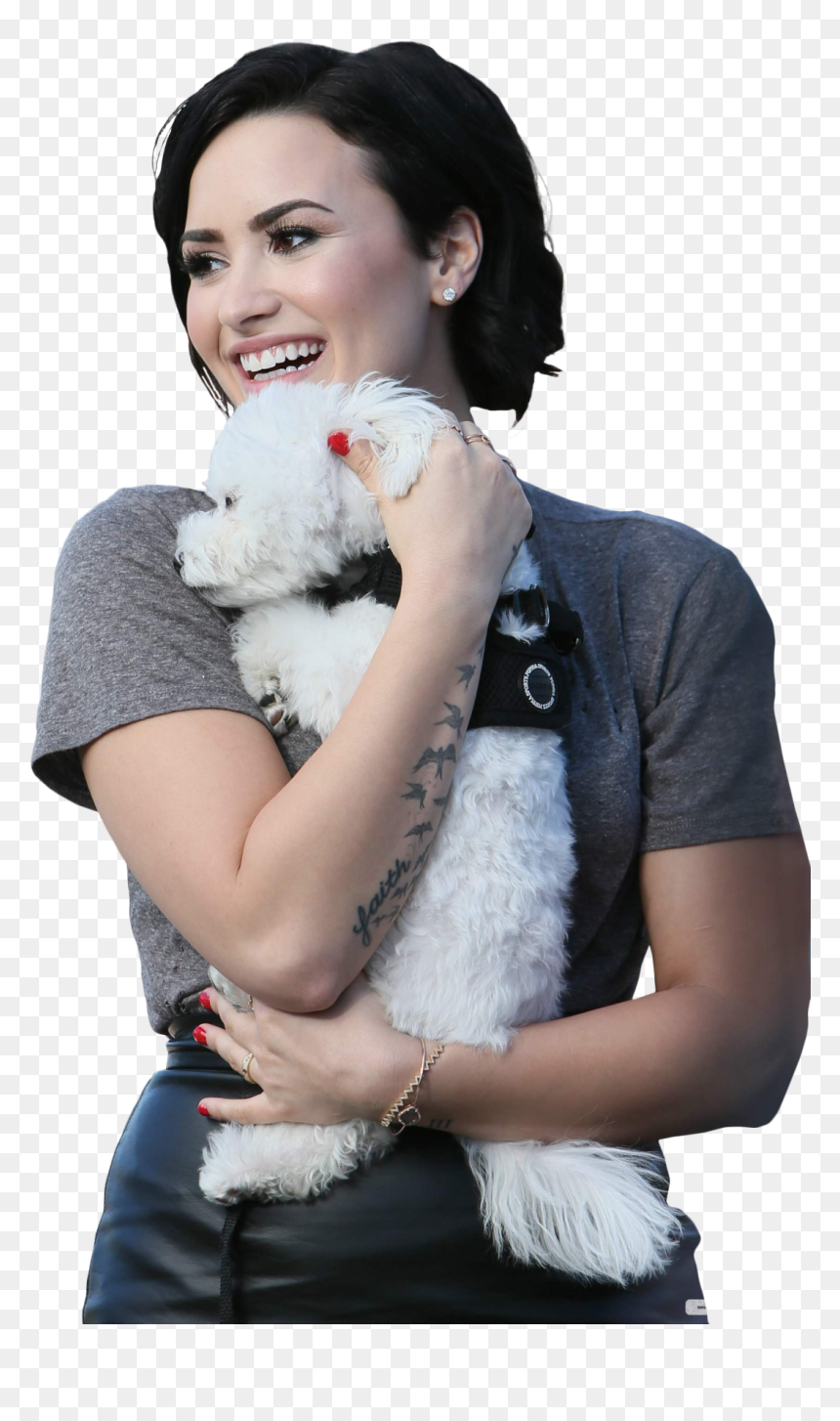 Demi Lovato Bichon Maltes, HD Png Download - celebrity pngs