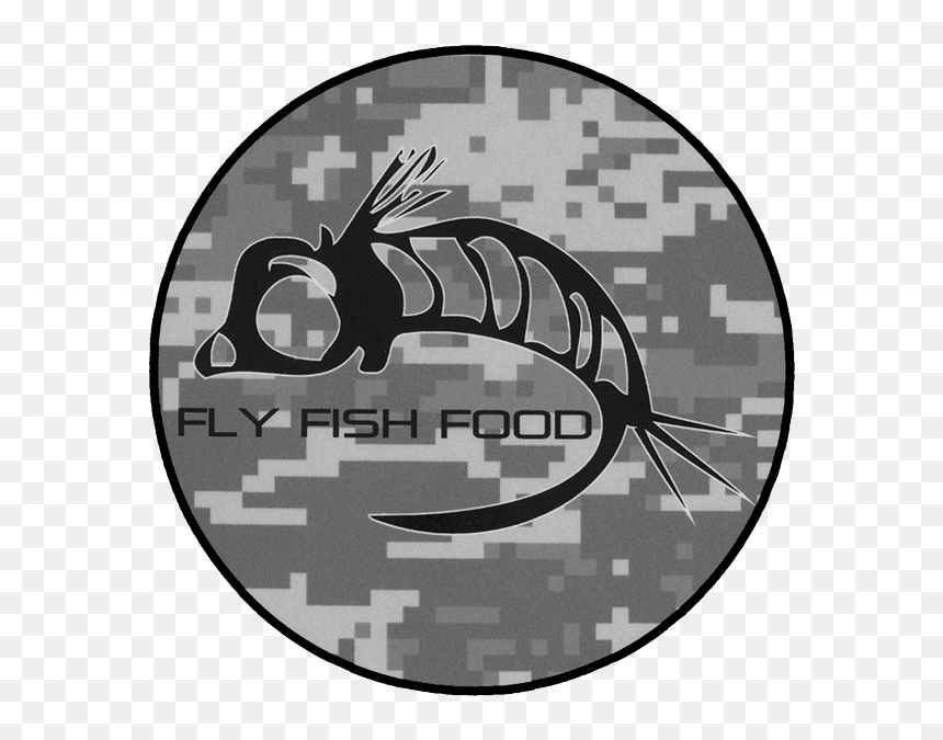 Fly Fish Food Round Logo Sticker Digicamo - Multi-scale Camouflage, HD Png Download - fish food png