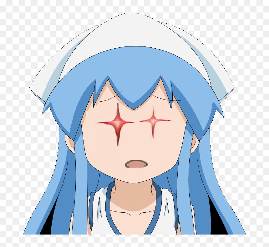 Anime Girl Face Png, Transparent Png - awkward emoji png