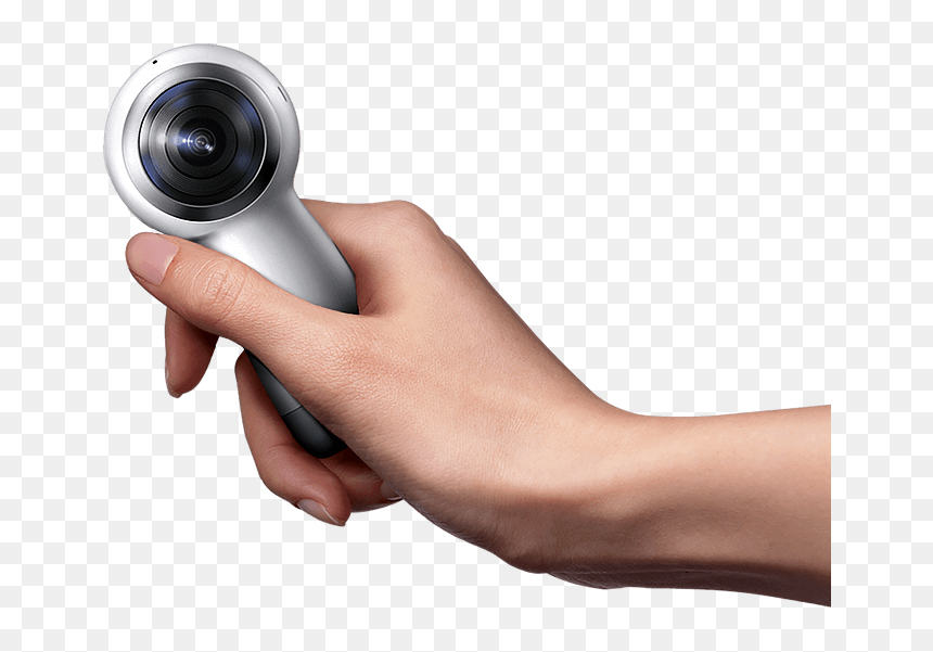 A Hand Holding The Gear 360 Moves From The Right To - Samsung Gear 360 Logo, HD Png Download - hands together png