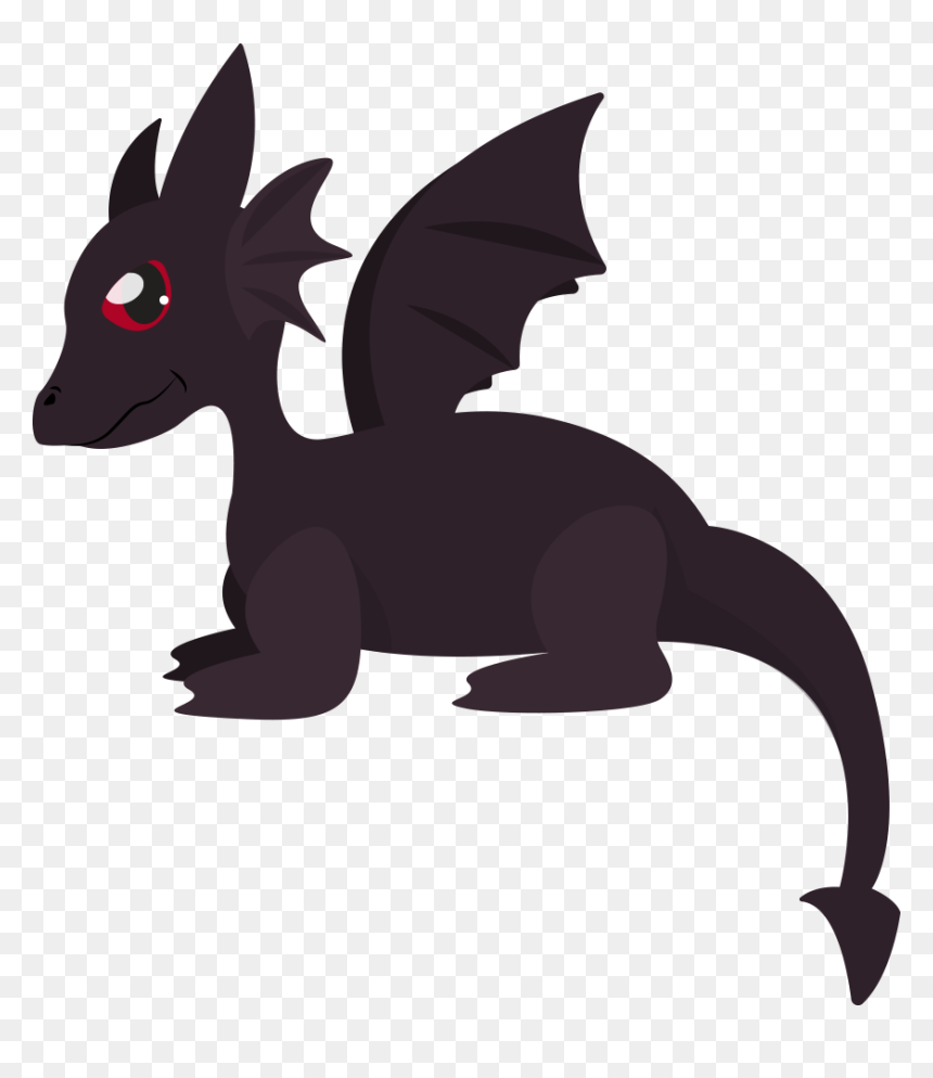 Cartoon, HD Png Download - red eyes black dragon png