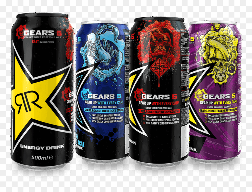Rockstar Energy Drink Gears 5, HD Png Download - gears of war marcus png