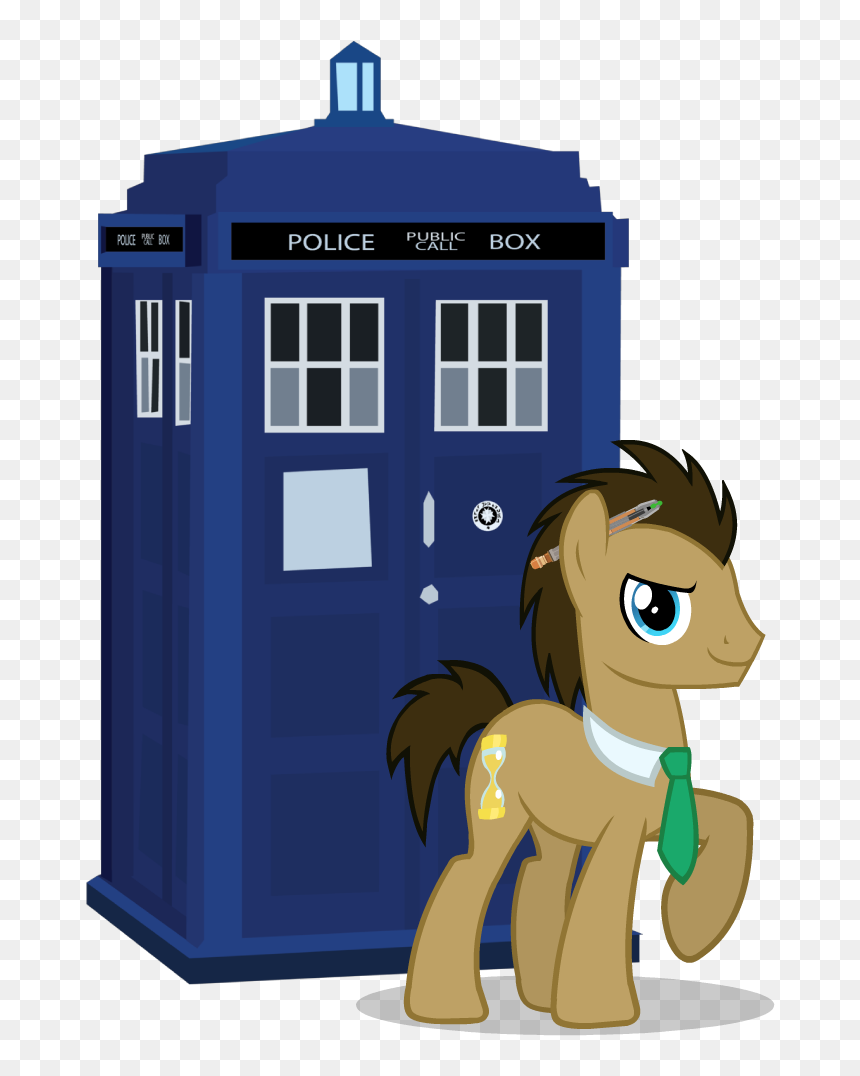 Transparent Tardis Clipart - Mlp Dr Whooves Tardis, HD Png Download - tardis silhouette png
