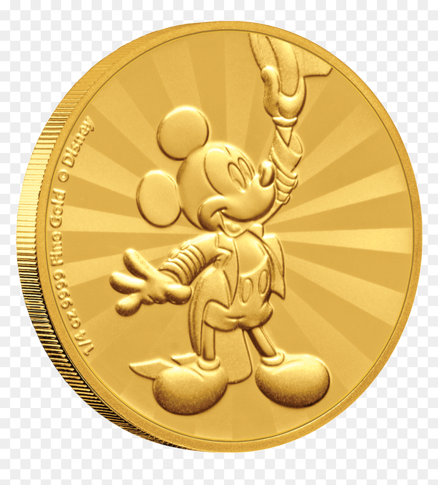 Ikniu619705 1 - Mickey Mouse Gold Coin, HD Png Download - mickey mouse number 1 png