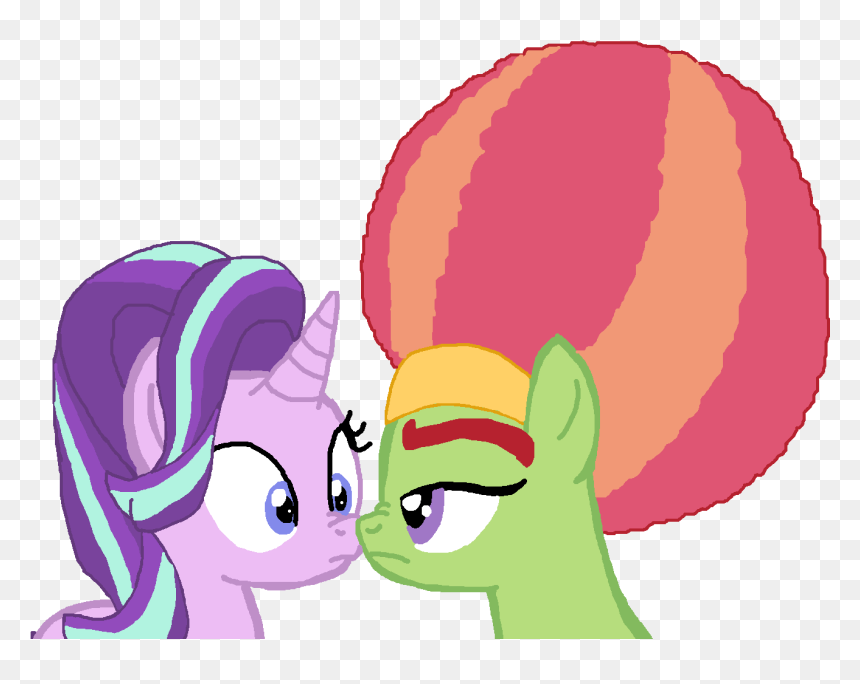 Starlight Glimmer With Afro Tree Hugger - Cartoon, HD Png Download - starlight glimmer png