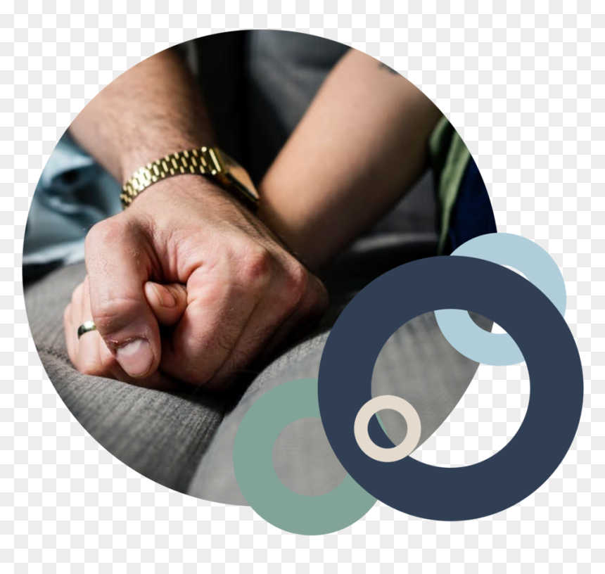 Hands Rings Circle - Couple Sitting Holding Hands, HD Png Download - finger heart png