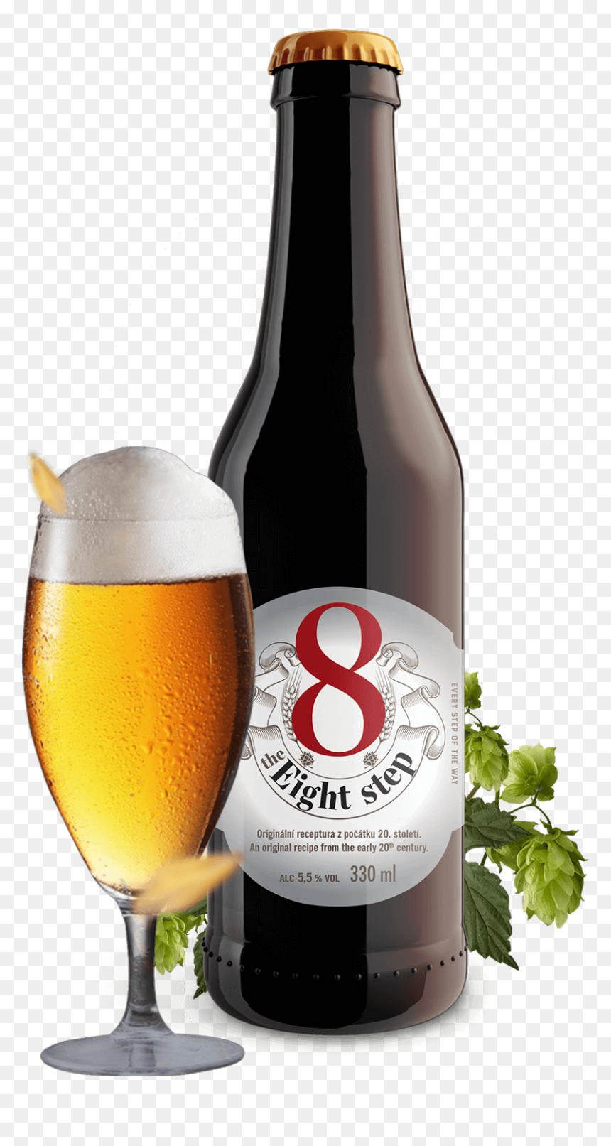 The Eight Step Bottle - Glass Bottle, HD Png Download - guinness bottle png