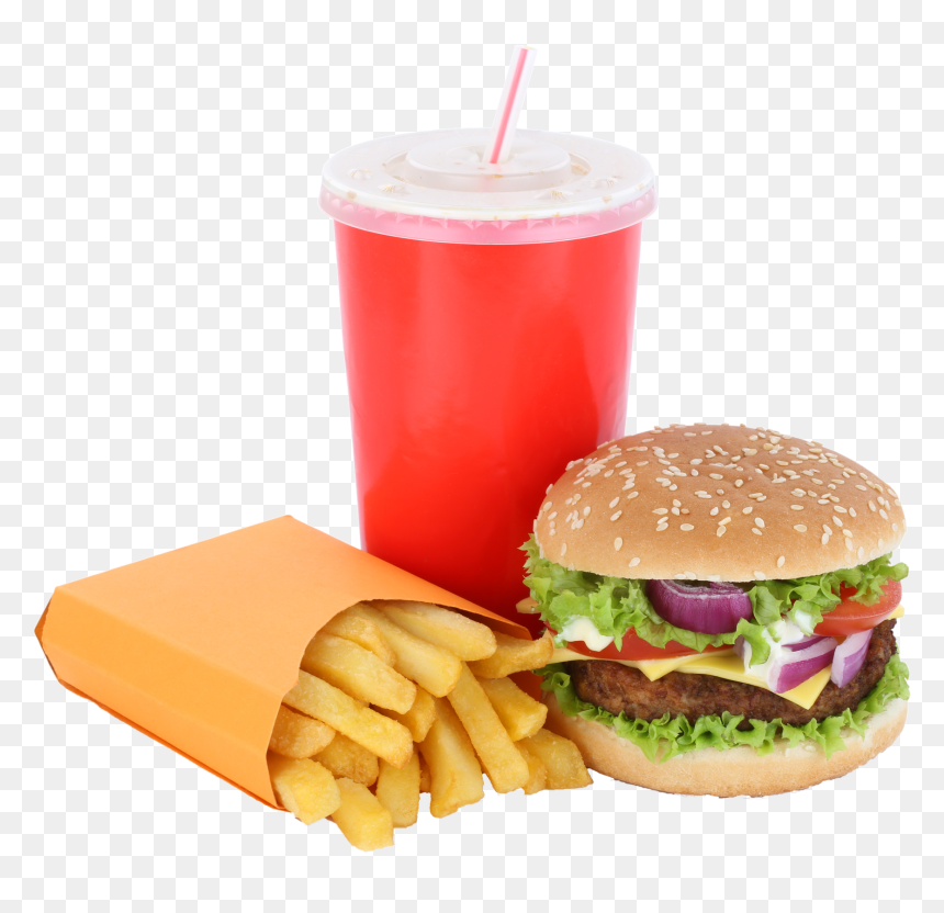 Hamburger And Fries Png, Transparent Png - hamburger and fries png