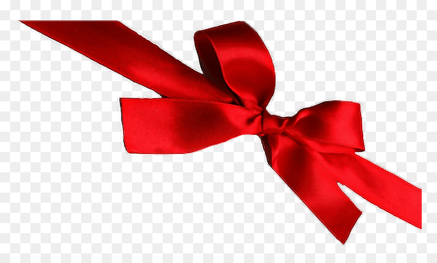 #bow#ribbon#red#gift - Satin, HD Png Download - red gift ribbon png