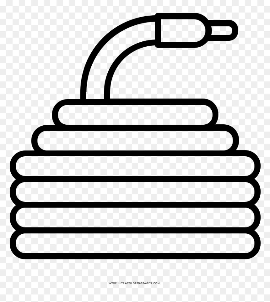 Fire Hose Coloring Page - Clothes Hanger, HD Png Download - fire hose png