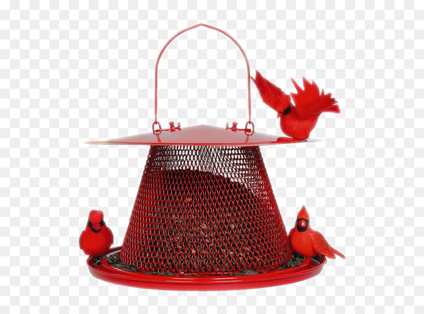 No/no Cardinal Red Bird Feeder, Metal, - Best Feeder For Cardinals And Bluejays, HD Png Download - cardinal bird png