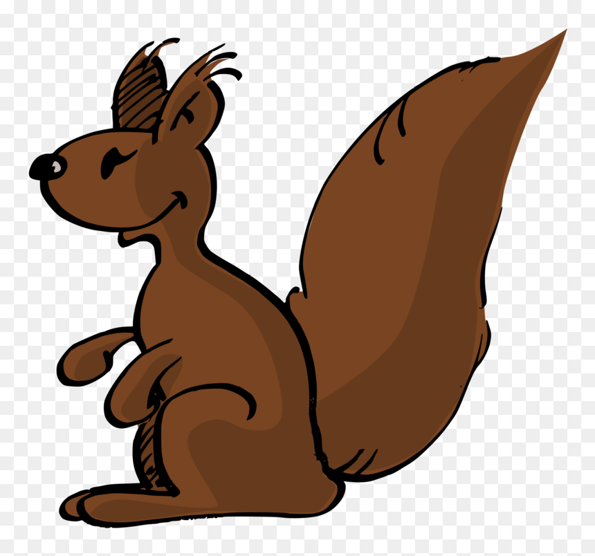 Wildlife,hare,carnivoran - Écureuil Clipart, HD Png Download - cartoon squirrel png