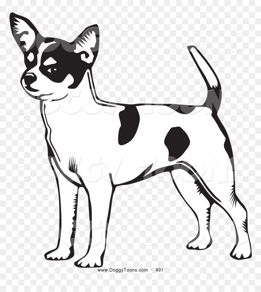 Dog Chihuahua Coloring Pages Bing Images Patterns Transparent - Dog Pic Black And White, HD Png Download - dog drawing png