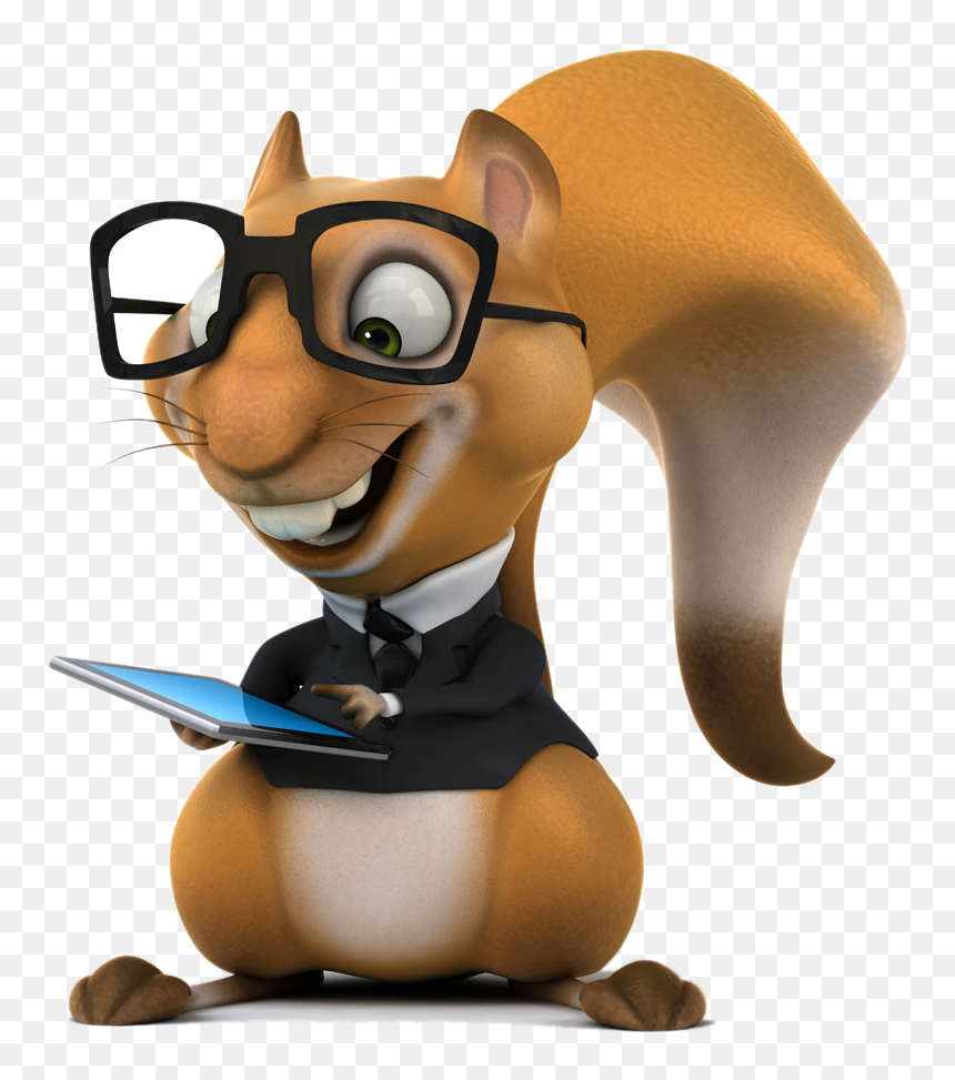 Clip Art Cartoon Animal Play Mobile - 3d Squirrel Png, Transparent Png - cartoon squirrel png