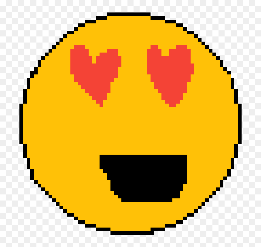 Heart Eye Emoji - Pixel Art Circle, HD Png Download - traveler png