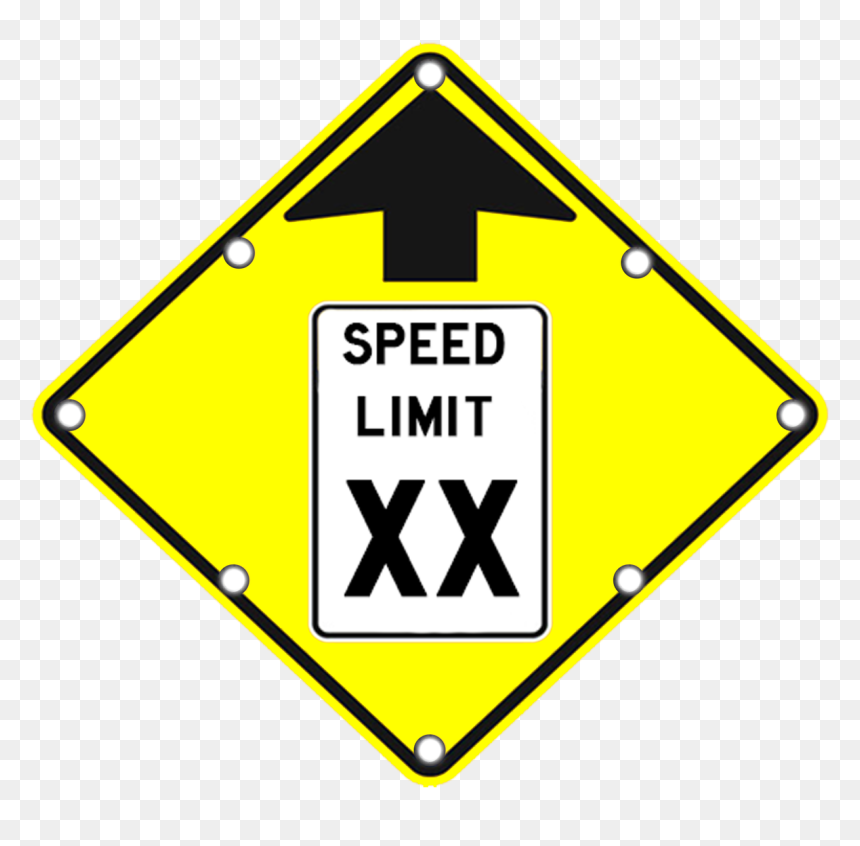 Speed Limit Ahead Sign - Oamaru, HD Png Download - speed limit sign png