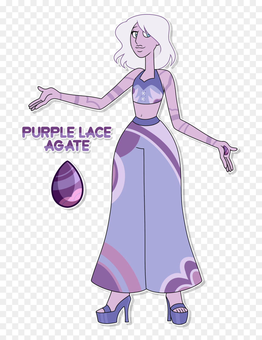 Transparent Purple Lace Png - Steven Universe Purple Lace Agate, Png Download - purple lace png
