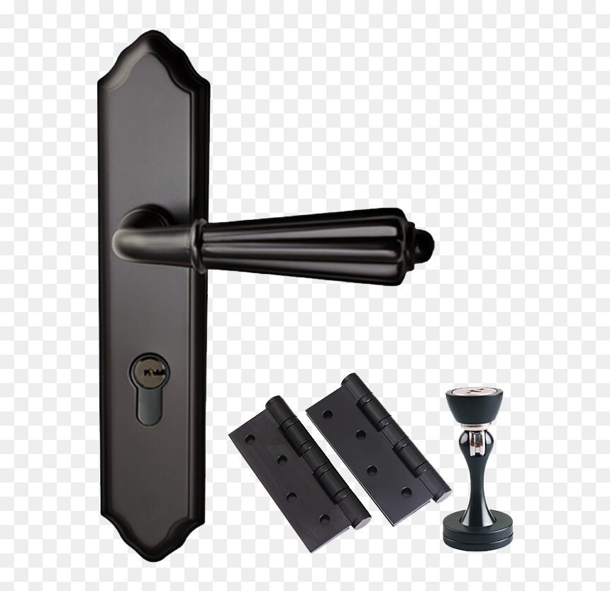 Black Wooden Indoor Security Mortise Door Lock - Gate, HD Png Download - door lock png
