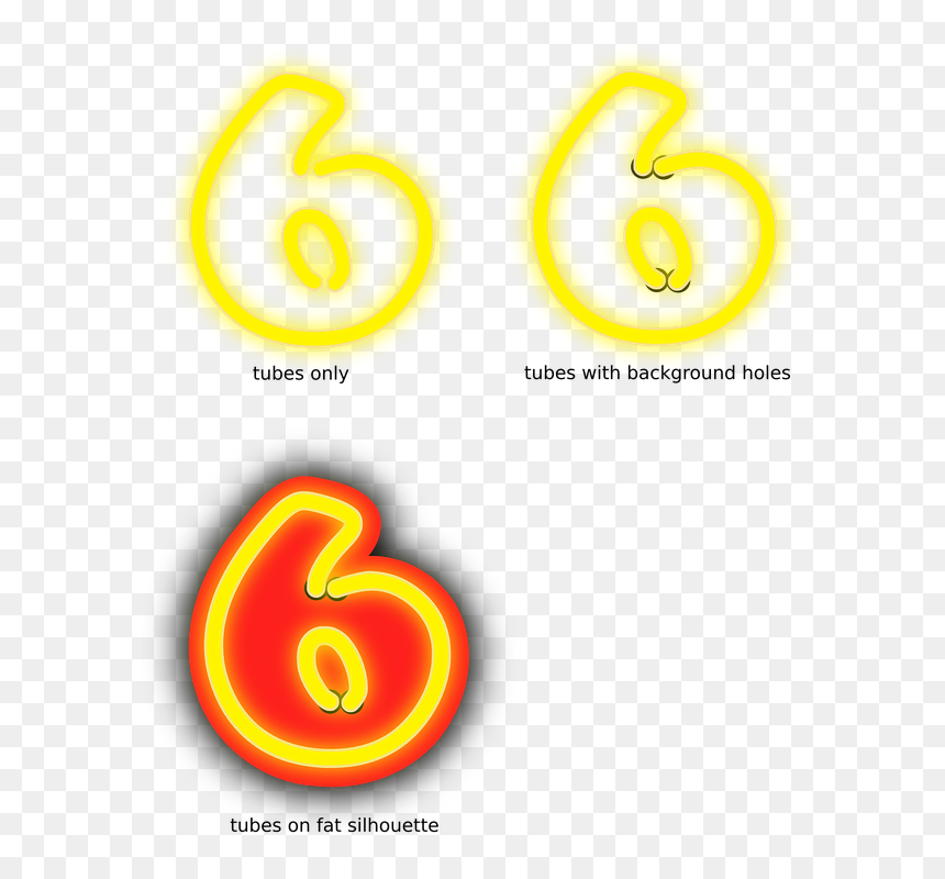 Numero Cero Diferentes Tamaños, HD Png Download - neon glow png