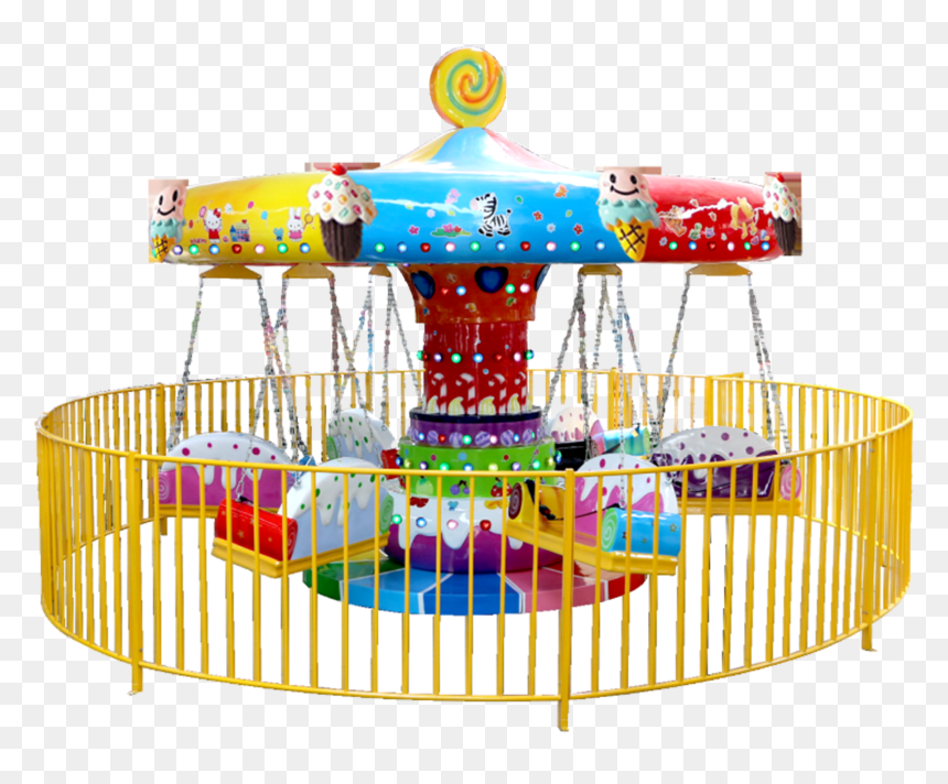 Child Carousel, HD Png Download - amusement park png