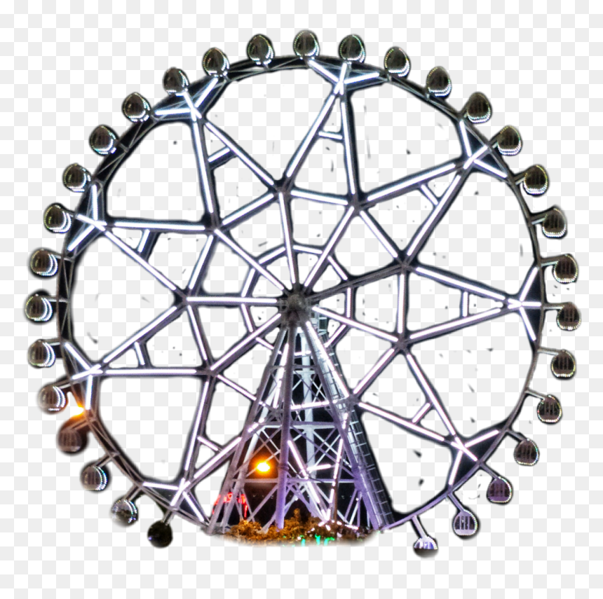 #wheel #ferriswheel #fun #amusement #park #rides - Gwc Uaw, HD Png Download - amusement park png