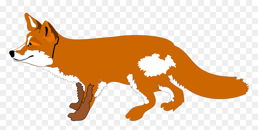 Fox Animal Wildlife Free Photo - Cartoon Fox, HD Png Download - fox paw print png
