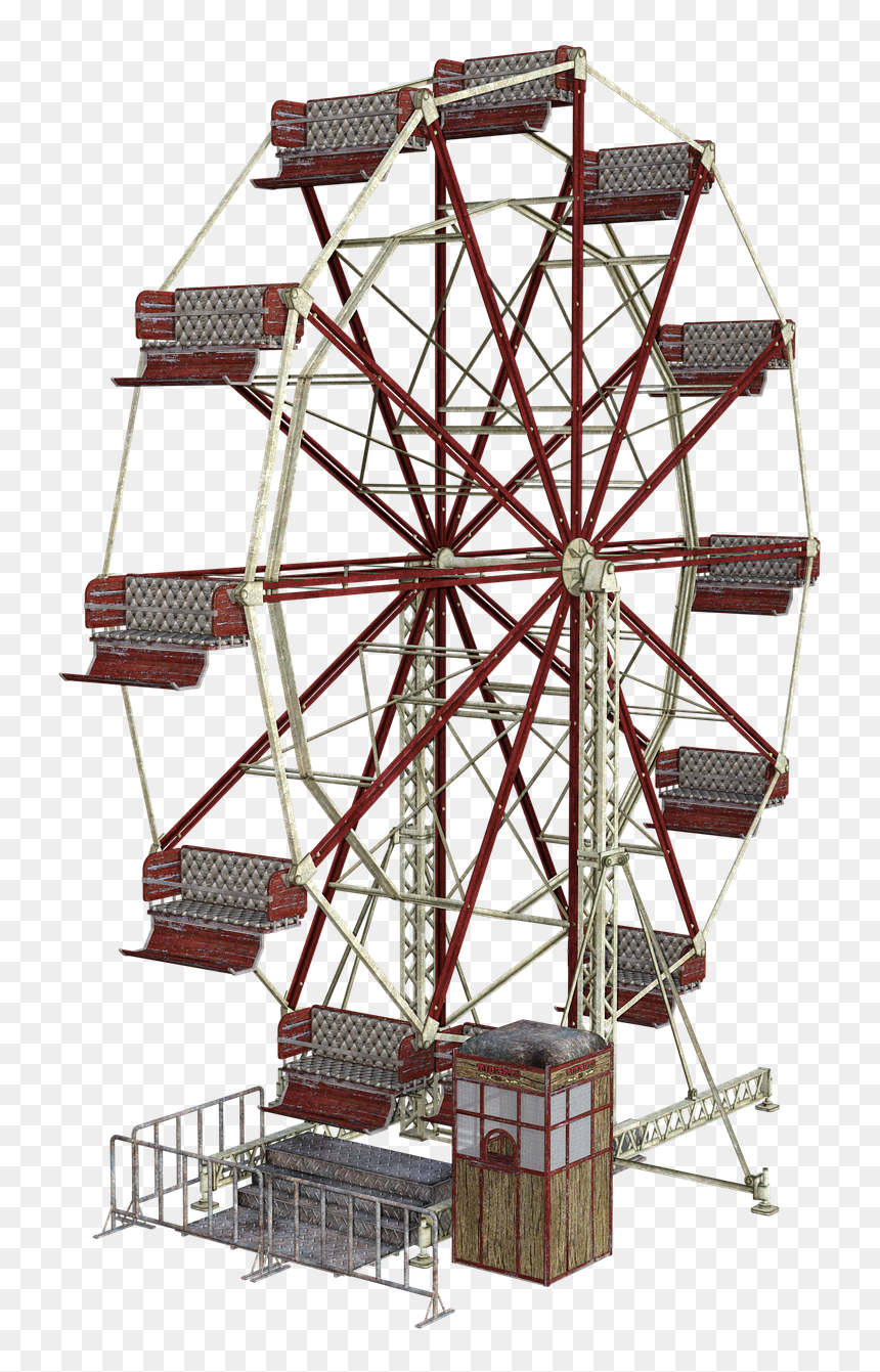 Ferris Wheel, HD Png Download - carnival rides png